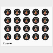Grappige Chicken Wing King BBQ Chicken Wing Graphi Ronde Sticker (Vel)