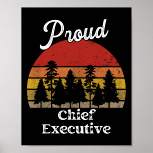 Grappige Chief Executive-shirts Beroepen Functie Poster