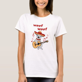 Grappige Chihuahua die gitaar speelt. Schattigee h T-shirt