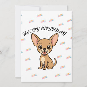 Grappige Chihuahua-verjaardagskaart Kaart