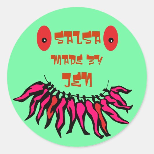 Grappige chili peper blikken labels (Voorkant)