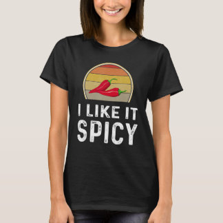 Grappige chili peper Ik hou van pittige  kok van T-shirt