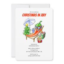 Grappige Chilli Kerstmis in Juli Zomer Zwembadfees