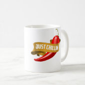 Grappige chilli-peper die chille koffiemok (Voorkant rechts)