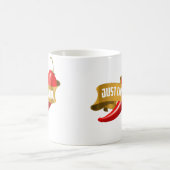 Grappige chilli-peper die chille koffiemok (Center)
