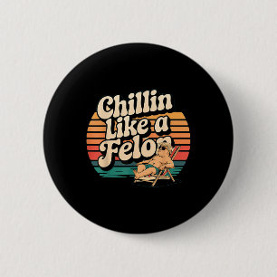 Grappige Chillin Like A Felon Trump Zomer 2024 Ret Ronde Button 5,7 Cm