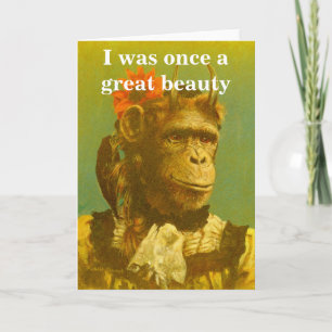 Grappige Chimp Groeten Kaart