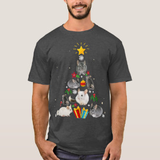 Grappige Chinchilla Kerstboom T-shirt