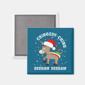 Grappige Chingedy Ching Hee Haw Kerstman Prettig K Magneet (Voorkant / Achterkant)