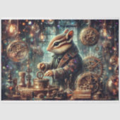 Grappige Chipmunk Clockwork Steampunk Decoupage Tissuepapier (Voorkant)