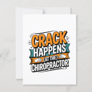 Grappige Chiropractie Quote Spine Crack Humor Briefkaart