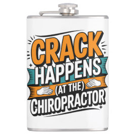 Grappige Chiropractie Quote Spine Crack Humor Heupfles