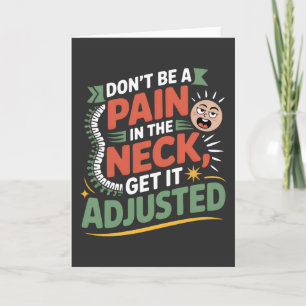 Grappige chiropractische wervelkolom zorg citaat kaart