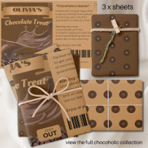 GRAppige chocoholici genoemd naar betegelde chocol