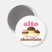 Grappige Chocolade Alto Magnet Magneet (Voorkant / Achterkant)