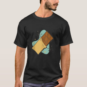 Grappige Chocolade Bar Comic Art voor Mannen Vrouw T-shirt