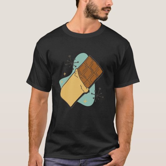 Grappige Chocolade Bar Comic Art voor Mannen Vrouw T-shirt (Voorkant)