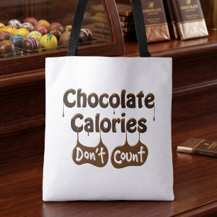 Grappige chocolade obsessie vriendschapsquote draagtas