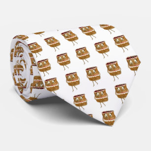 Grappige chocoladetaart patroon stropdas