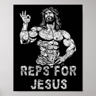 Grappige Christelijke Reps 4 Jezus Grappige Workou Poster
