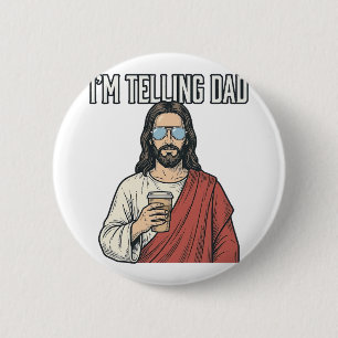 Grappige Christelijke Vader Citaat Vintage Ronde Button 5,7 Cm