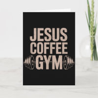 Grappige christelijke workout Jezus koffie gym bar