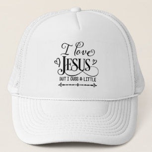 Grappige christen - Ik hou van Jezus maar ik vloek Trucker Pet