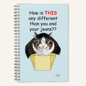 Grappige Chubby Tabby Cat Box Notitieboek (Voorkant)