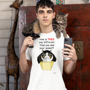 Grappige Chubby Tabby Cat Box T-shirt