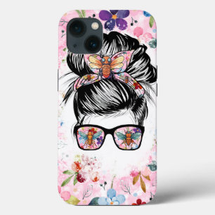 Grappige Cicada Messy Bun Brood XIX en Brood XIII iPhone 13 Hoesje