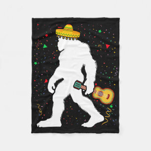Grappige Cinco De Mayo Bigfoot Mexicaanse Gitaar - Fleece Deken