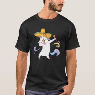 Grappige Cinco De Mayo Eenhoorn Cute Kostuum Mexic T-shirt