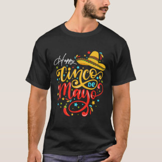 Grappige Cinco De Mayo Feest Fiesta 5 De Mayo Mexi T-shirt