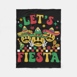Grappige Cinco De Mayo Groovy Laten we feest viere Fleece Deken