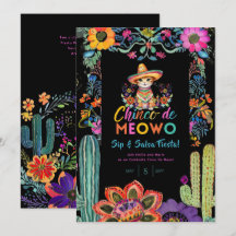 Grappige Cinco De Mayo Sip en Salsa Cat FIESTA