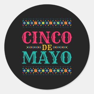Grappige Cinco de Mayo voor Mexicaanse partij 2 Ronde Sticker