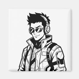 Grappige Cinematic Anime Karakter Grafische Hoodie Magneet