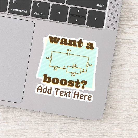 Grappige Circuit Engineer Wanna Boost Voeg TEKST t Sticker (Detail)