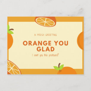 Grappige Citaat Oranje Fruit Illustraties Briefkaart