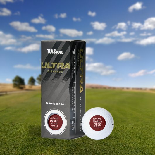 Grappige citaat van broer of zus gepersonaliseerd golfballen