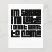 Grappige citaatflyer - "Sorry dat ik te laat ben, Flyer (Voorkant)