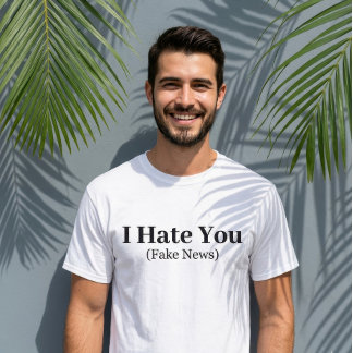 Grappige citaatlettering I Нat jou nepnieuws T-shirt