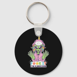 Grappige citaten Alien Unicorn van het woord in ee Sleutelhanger