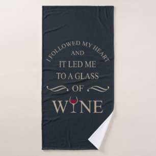 Grappige citaten beroemde wijndrinker slogan badhanddoek