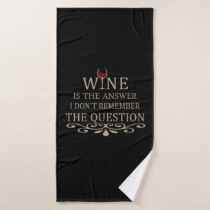 Grappige citaten beroemde wijndrinker slogan badhanddoek