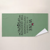 Grappige citaten beroemde wijndrinker slogan badhanddoek (Badhanddoek)