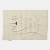 Grappige citaten beroemde wijndrinker slogan theedoek (Horizontaal)