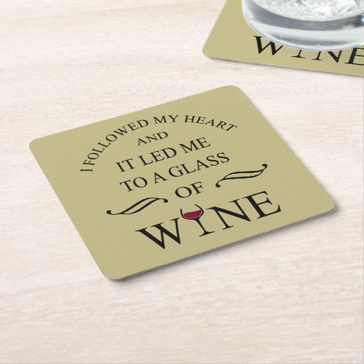 Grappige citaten beroemde wijndrinker slogan vierkante kartonnen onderzetter (Schuin)