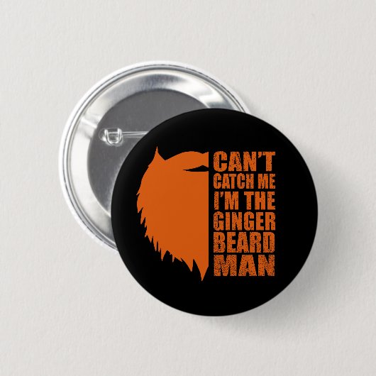 Grappige citaten over gemberbaard man ronde button 5,7 cm (Voorkant /achterkant)