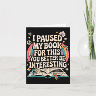 Grappige citaten over lezen voor boekenwurm en bib kaart